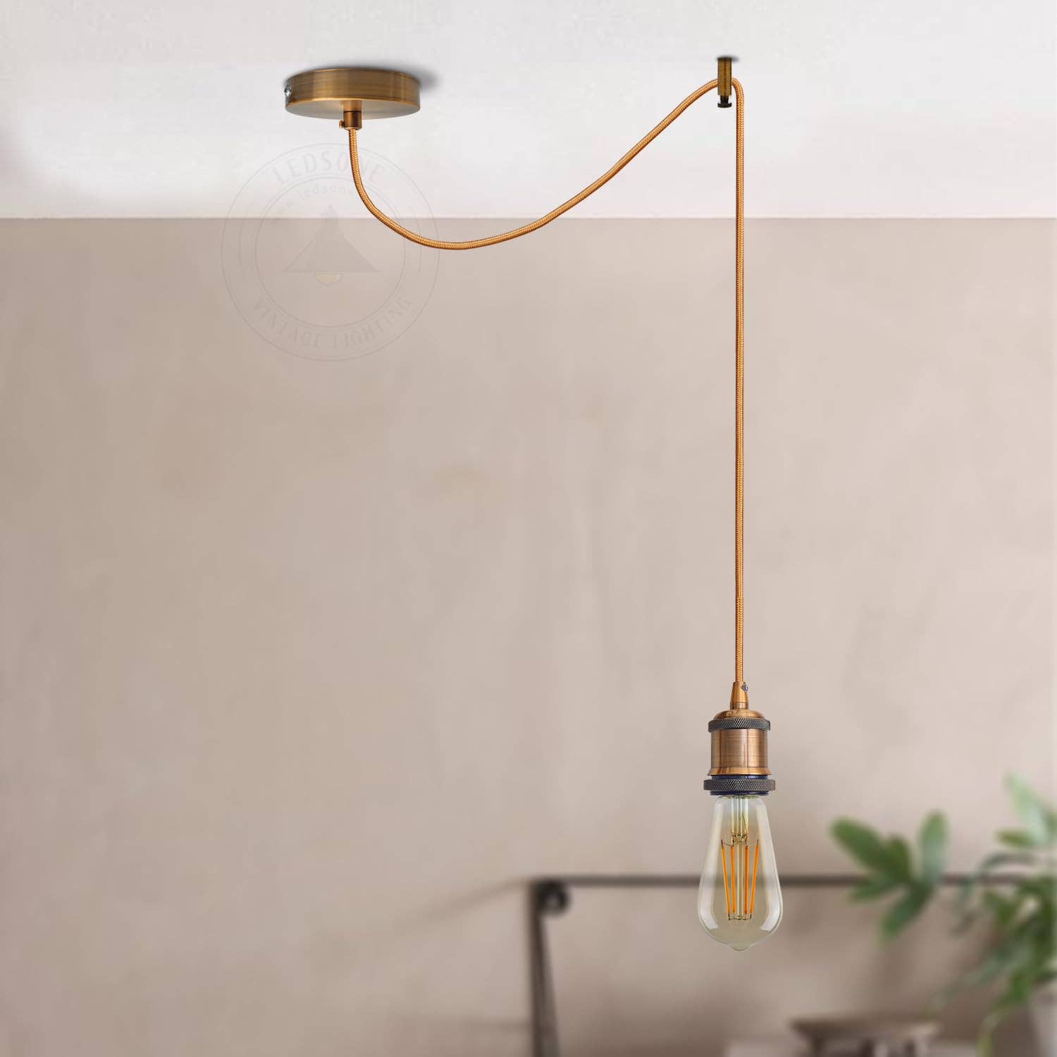 Ledsone – wholesale Chandelier/hanging light – Industrial Vintage Ceiling Hanging Lighting Kit2