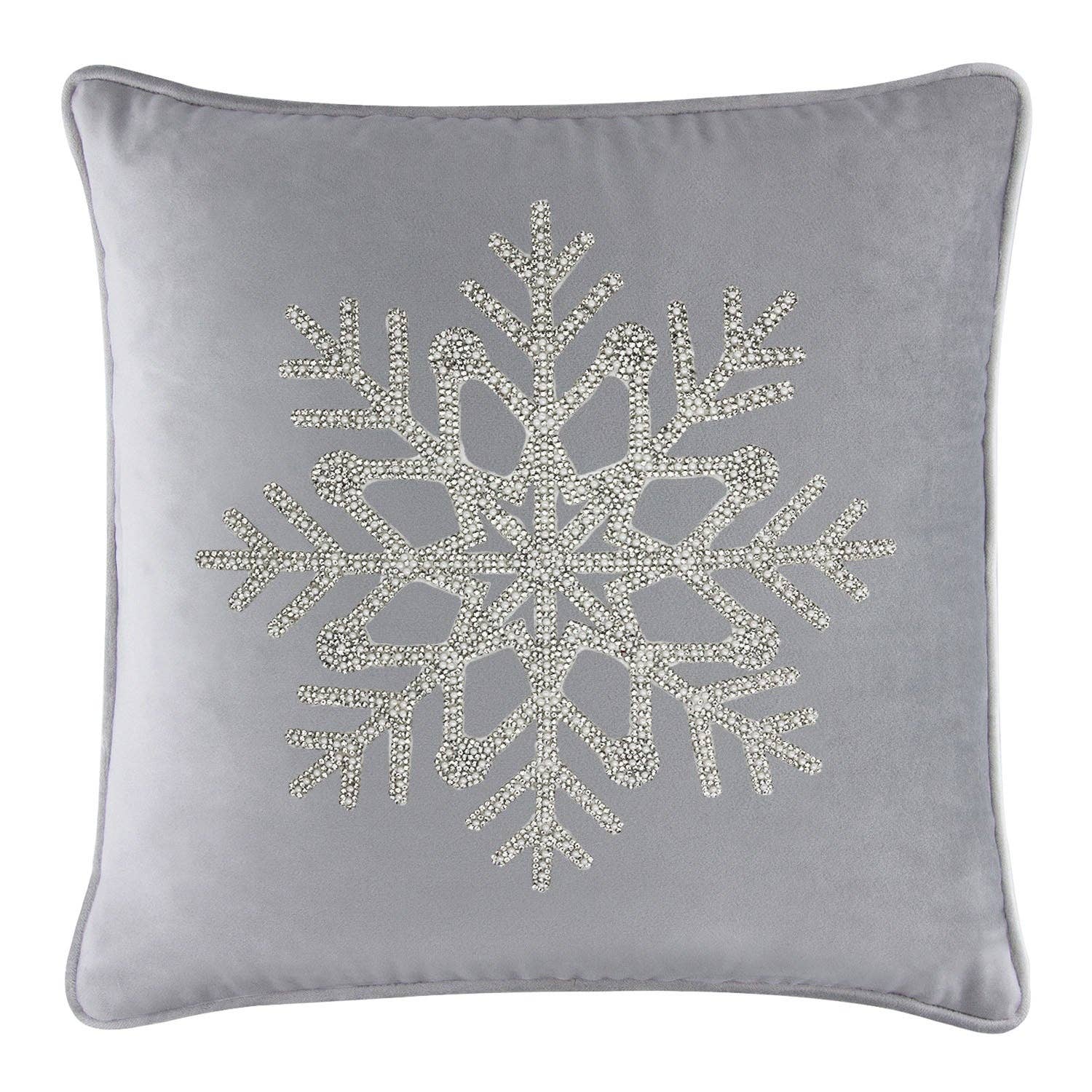 Sparkles Home - Wholesale Throw/Decorative Pillow - Rhinestone Snowflake Pillow63