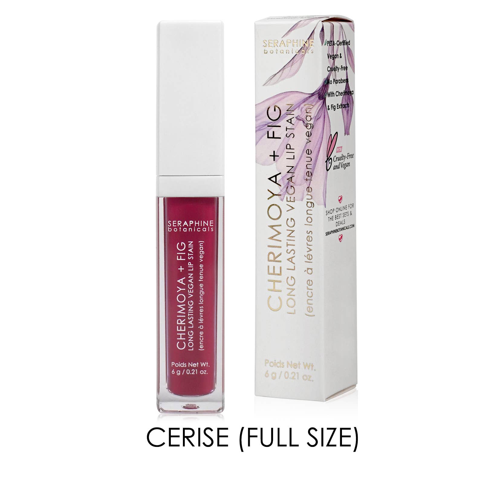 Seraphine Botanicals - Wholesale Lip Stain/Dye/Tint - Cherimoya + Fig - Long Lasting Vegan Lip Stain2