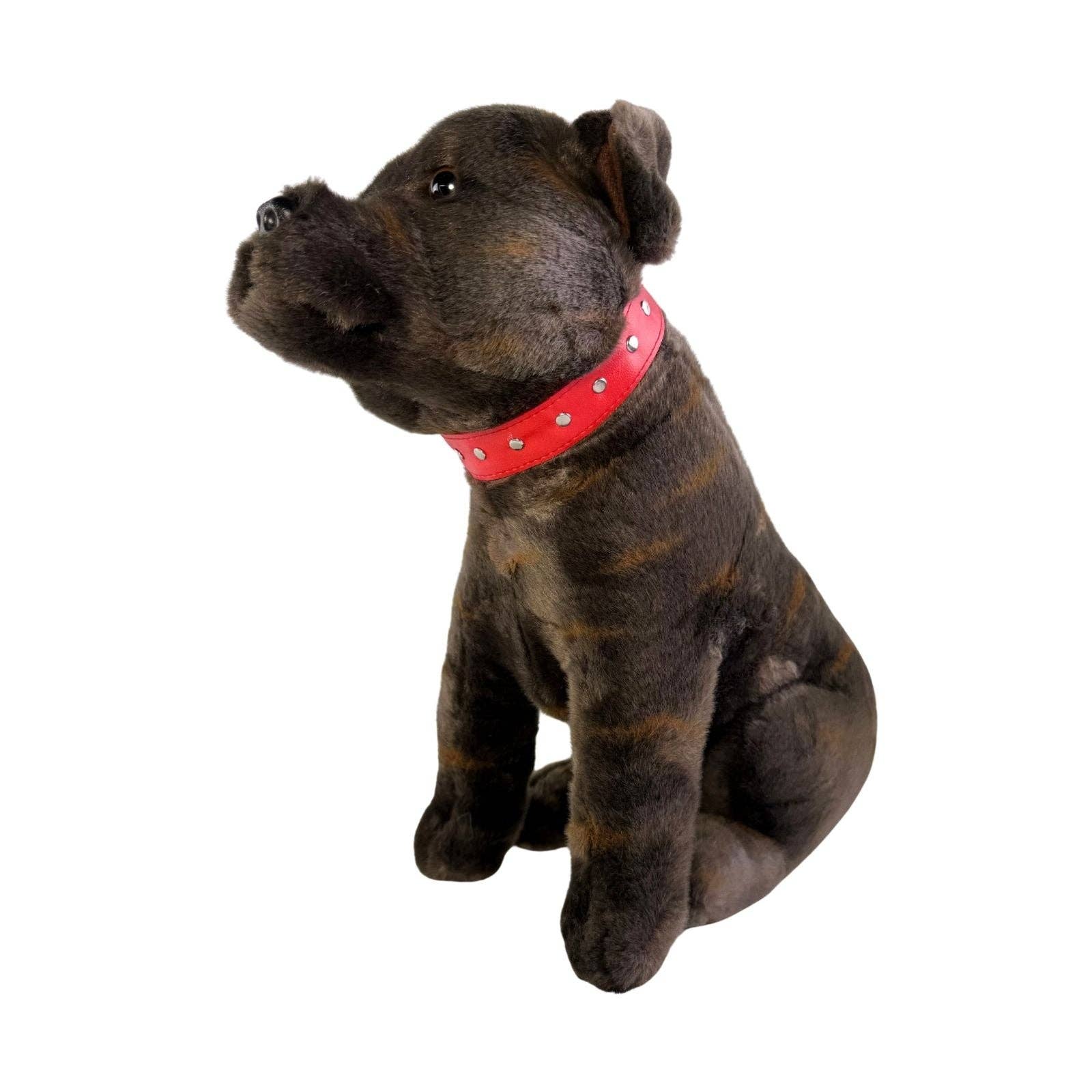 Bocchetta Plush Toys - Vente Peluche – chien - Scooter - Staffy - 32 cm assis, bringé4