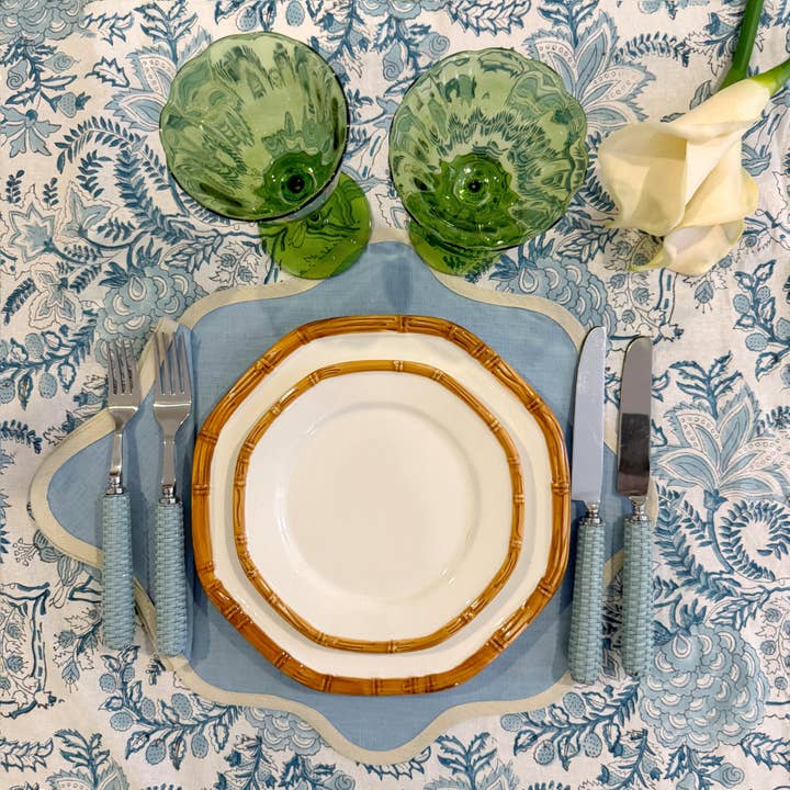 Duggan Society - Wholesale Tablecloth - Camila blue tablecloth