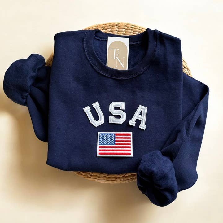 Pull USA drapeau, sweat-shirt du 4 juillet pour la vente par Threads And Needles, INC.