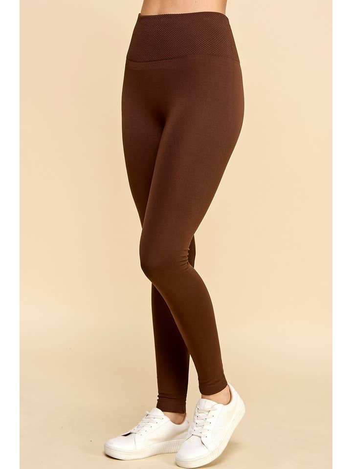 MIO WHOLESALE - Wholesale Athletic/Lounge Leggings - Women's - FL700-FLEECE HIGH-RISE FLEECE LEGGINGS