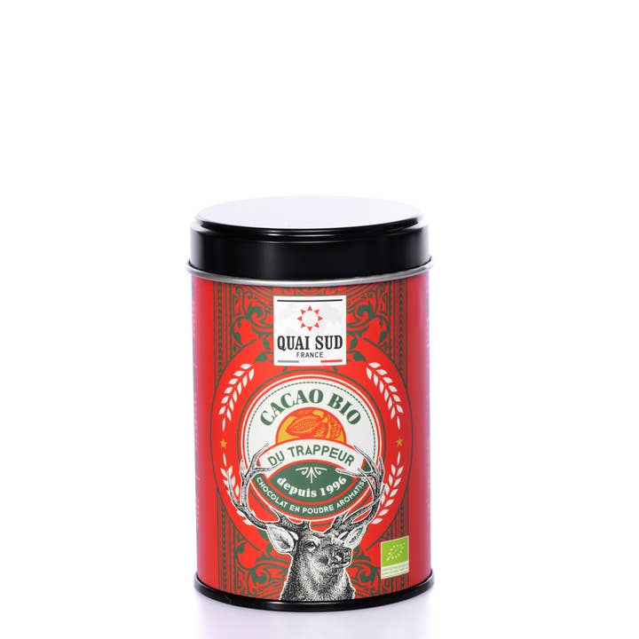 QUAI SUD - Wholesale Hot Cocoa Mix/Kit - ORGANIC LEAN COCOA TRAPPER'S POWDER BOX POP 250 g