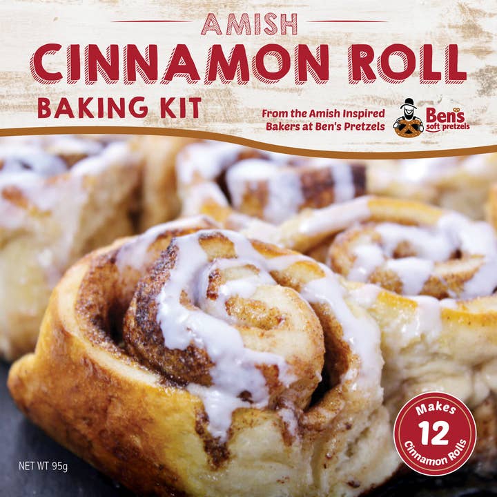 Ben’s Soft Pretzels - Venta al por mayor Preparado de repostería - Amish Canela Rollo - Kit para hornear en casa