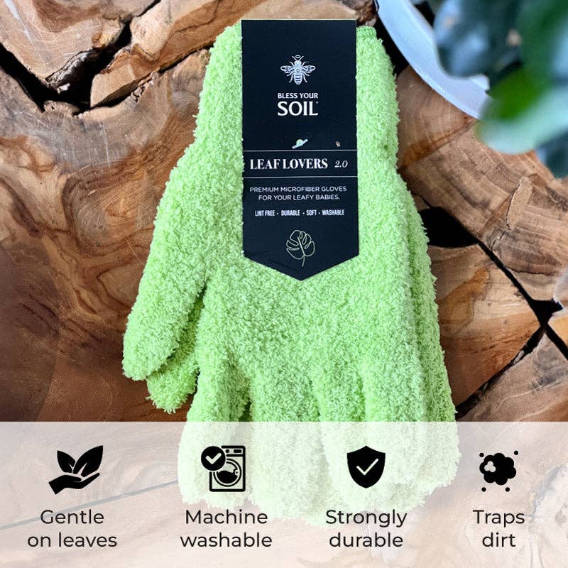 Bless Your Soil - Wholesale Garden Gloves - Microfiber Dusting Gloves for Plants : Leaf Lovers 2.03