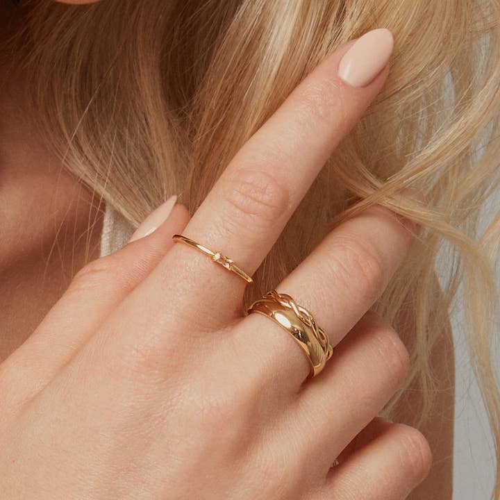 Basisring - Guldbelagt - Minimalistisk Chic for engroshandel hos Twenty Compass