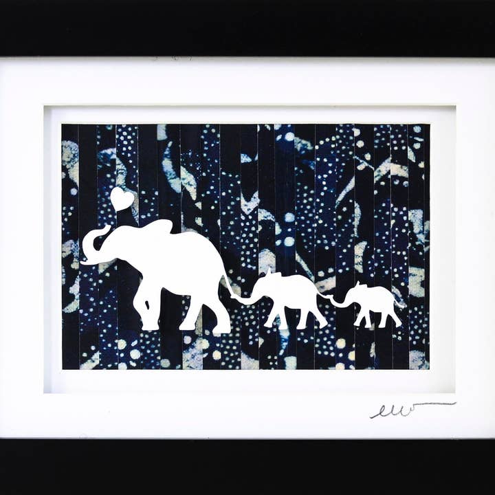 Éléphant et 2 bébés pour la vente par Hull Street Studio