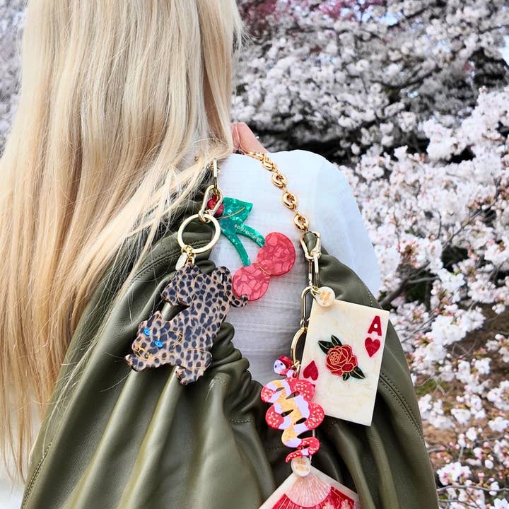 Solar Eclipse - Wholesale Keychain - Women's - Hand-painted Ace of Hearts Bag Charm + Keychain Eco-Friendly1