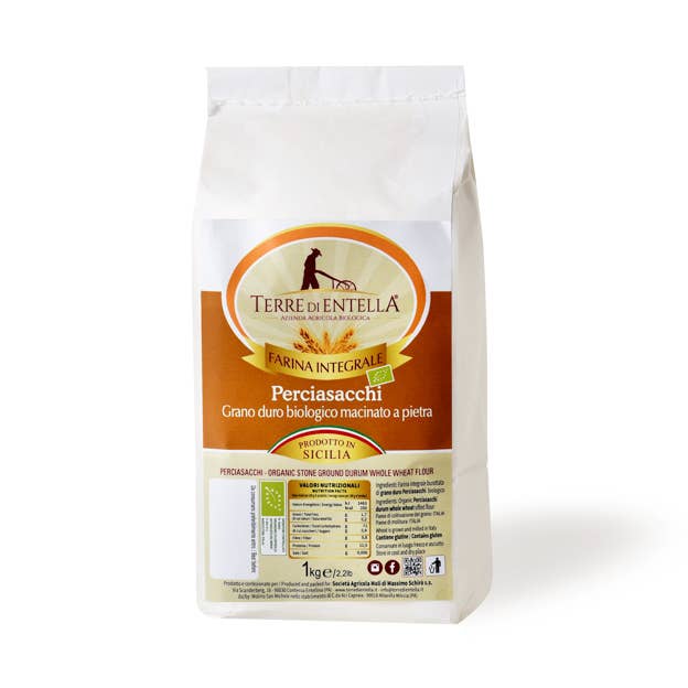 Perciasacchi Organic Sicilian Durum Wheat Wholemeal Flour for wholesale by TERRE DI ENTELLA - Azienda Agricola Biologica