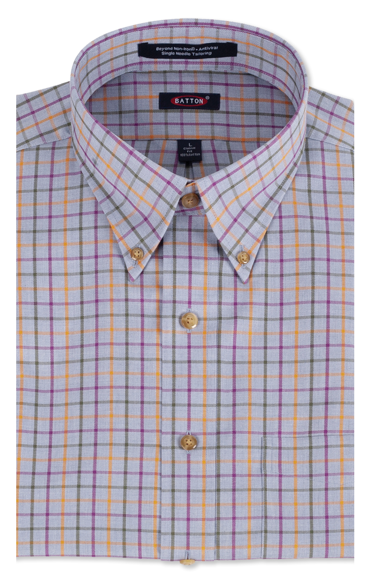 Batton - Wholesale Button Down Shirt - Men's - Quinton Non-Iron Cotton Sport Shirt0
