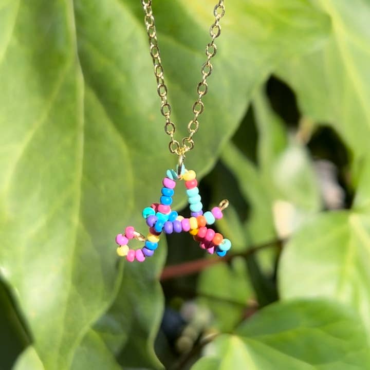 MorninGloria's - Wholesale Pendant/Charm Necklace - Beaded Initial Necklace0