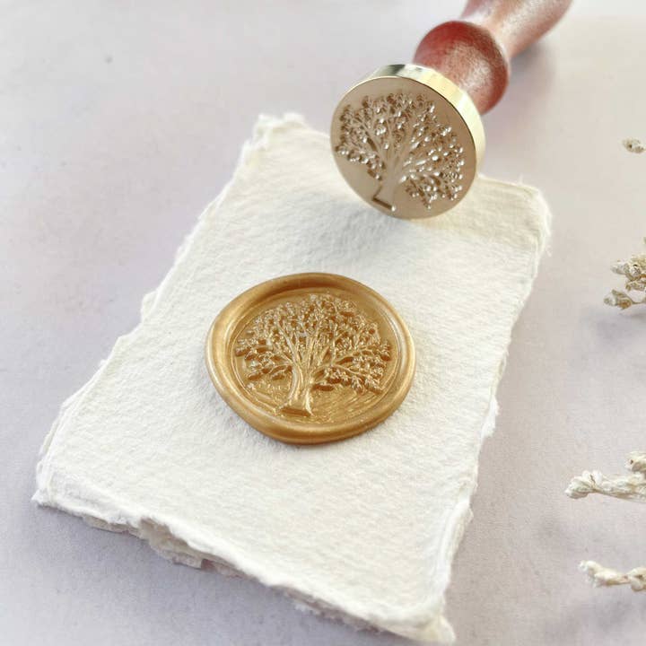 Tree of Life Wax Stamp | Tree Design Wax Seal | Boxed for wholesale by The Natural Paper Company