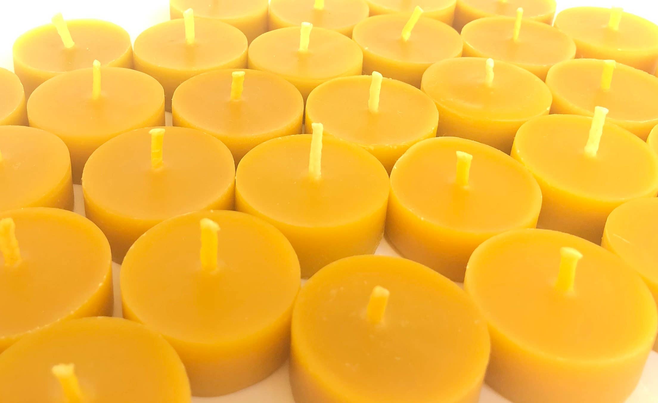 Five Bees Yard - Wholesale Tea Light Candles - 100% Pure & Natural Beeswax Tea Light Refill | Tealights4
