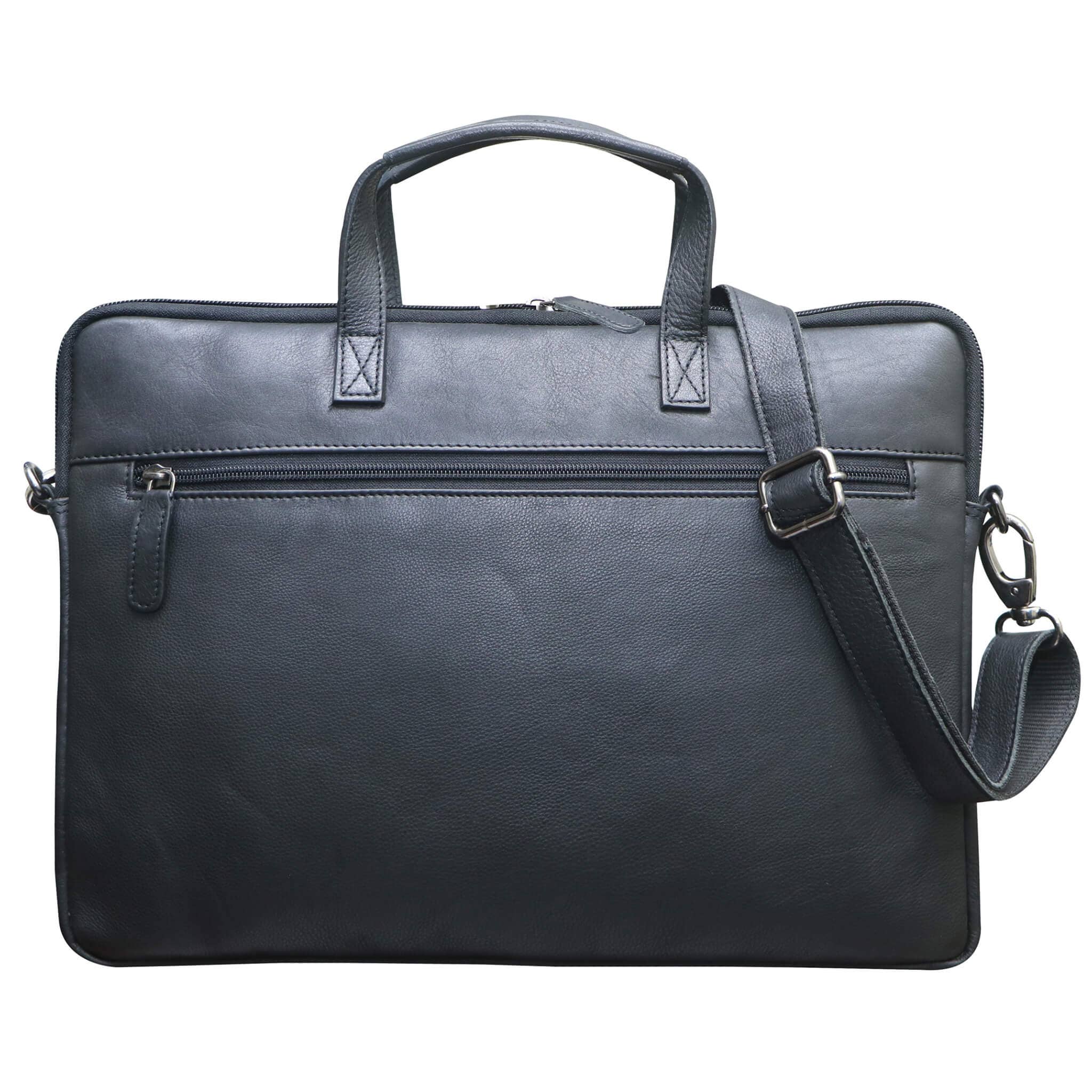 Greenwood - Wholesale Laptop Bag - Unisex - Fred Laptop Bag 13 Inch Leather with Detachable Shoulder Strap Macbook Air Sleeve16