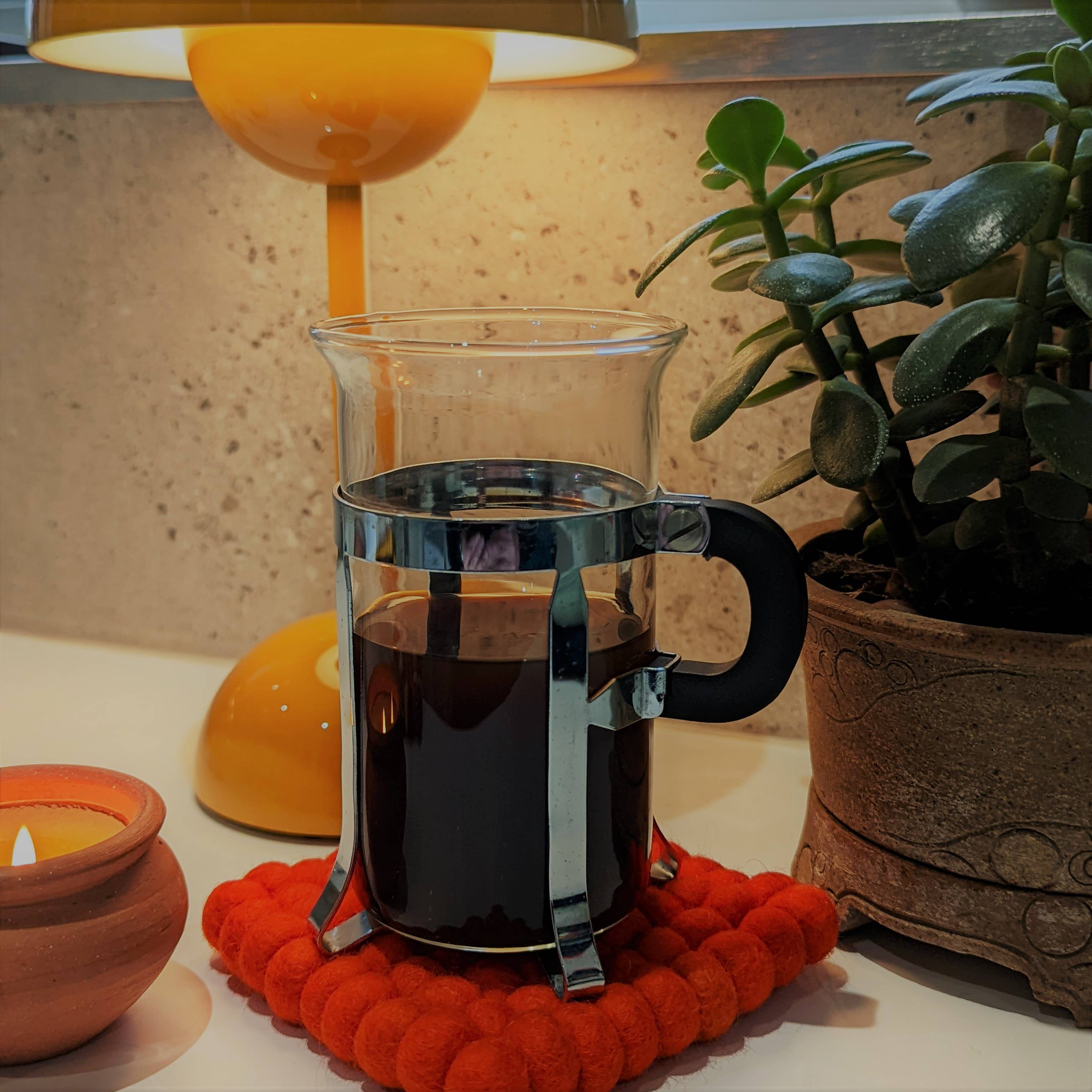 Cool Trade Winds – Großhandel Untersetzer – Kleine quadratische Filzuntersetzer aus Filzkugeln1