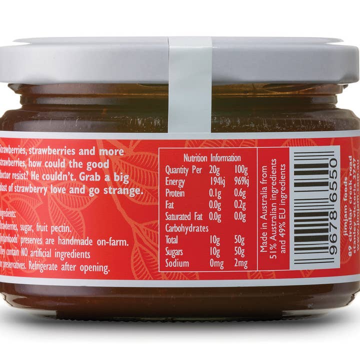 JimJam Foods - Wholesale Jam/jelly - Jam Strangeloves Strawberry2