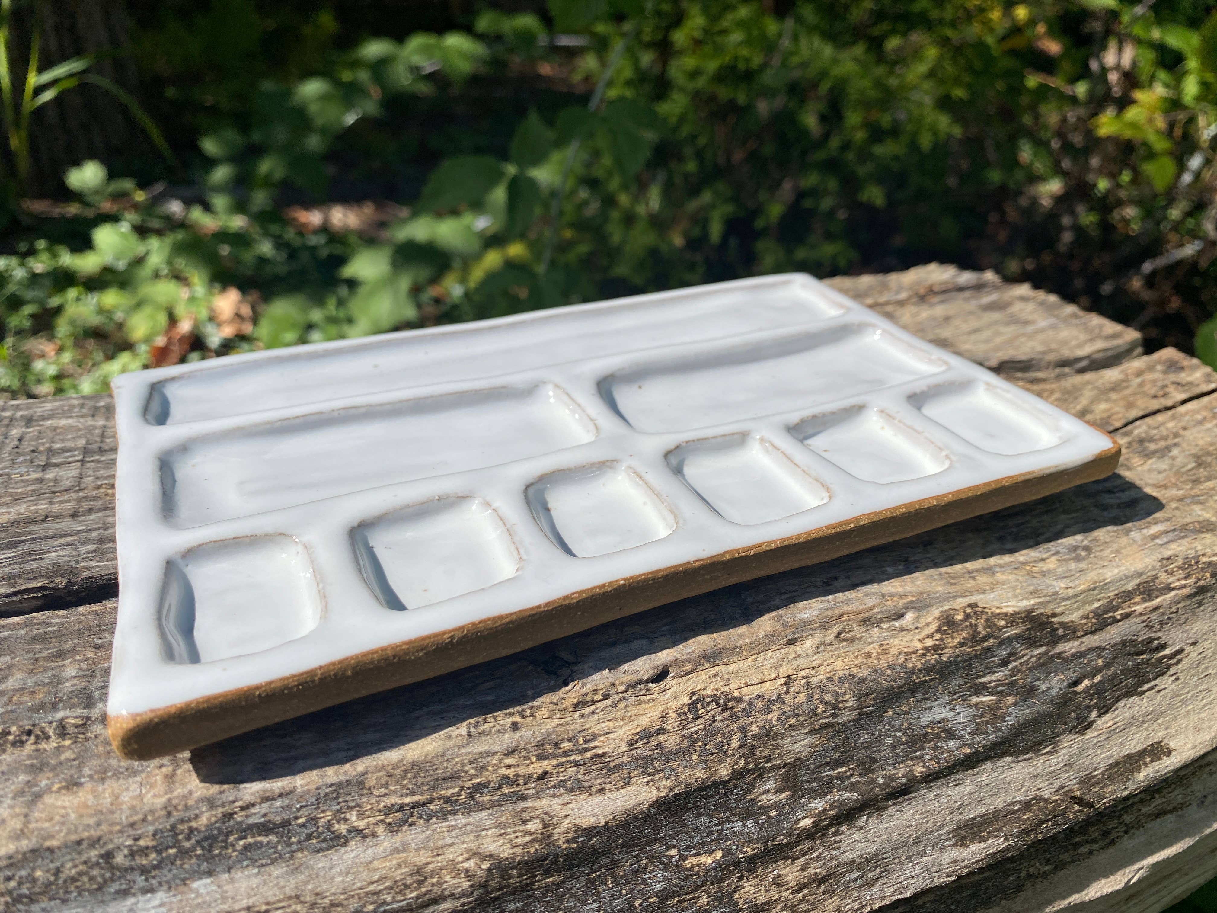 Busy Hands Studio - Vente Palettes/plateaux de mélange - Grande palette de peinture en céramique à 9 poêles5