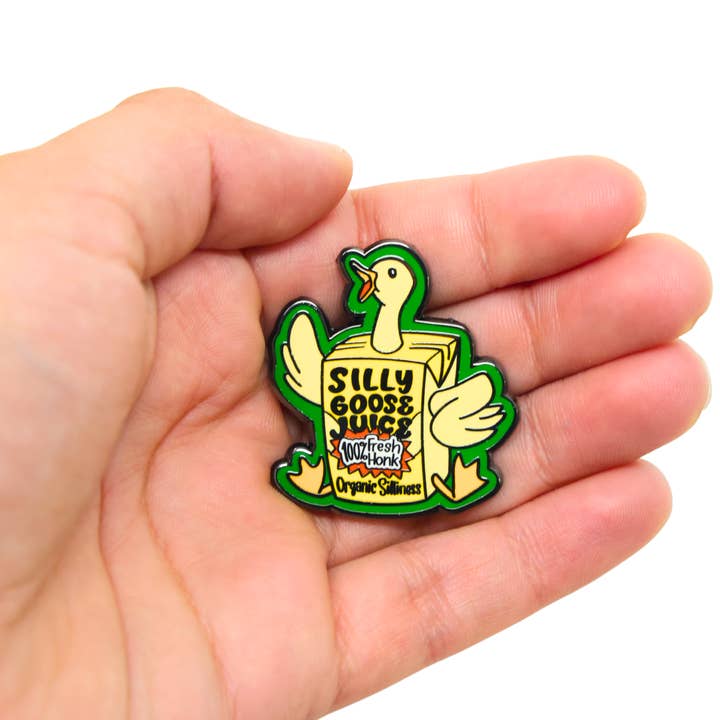 Sleazy Greetings - Wholesale Brooch - Silly Goose Juice | Funny Enamel Pin1