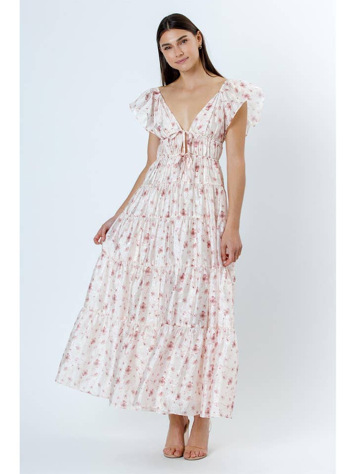 JD4770-7 - ROBE MAXI ROSE PÂLE pour la vente par STORIA