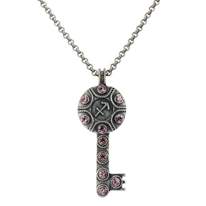 Key Zodiac Sign Necklace SAGITTARIUS for wholesale by Not Just Any Old Day