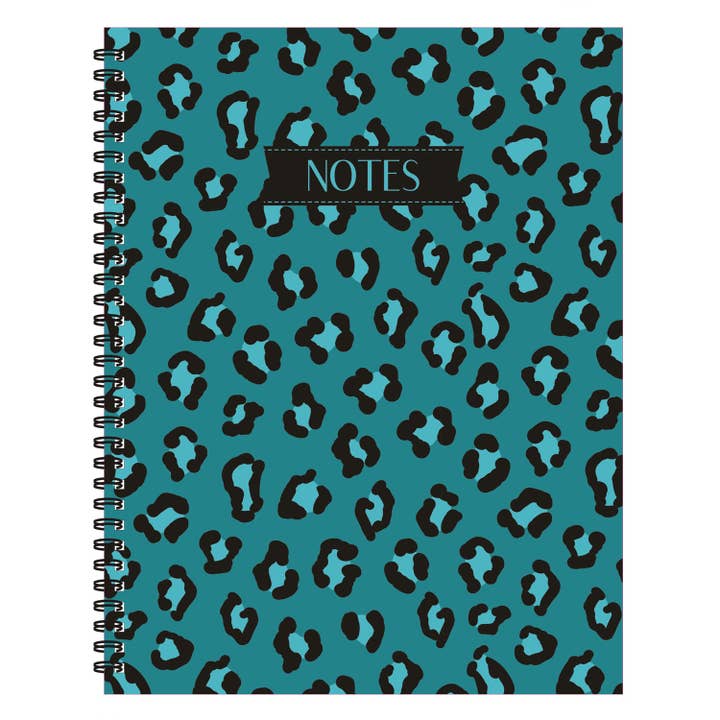 Cahier ligné à spirale léopard bleu sarcelle, 8,5 x 11 po pour la vente par Amy Designs