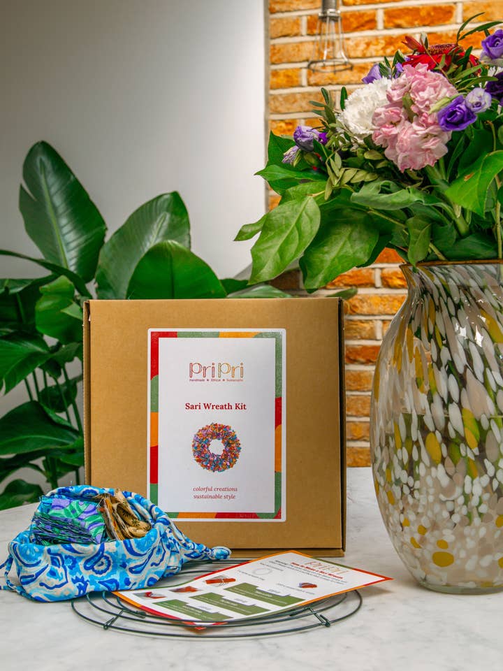 Make Your Own Sari Wreath Kit for wholesale by Pri Pri