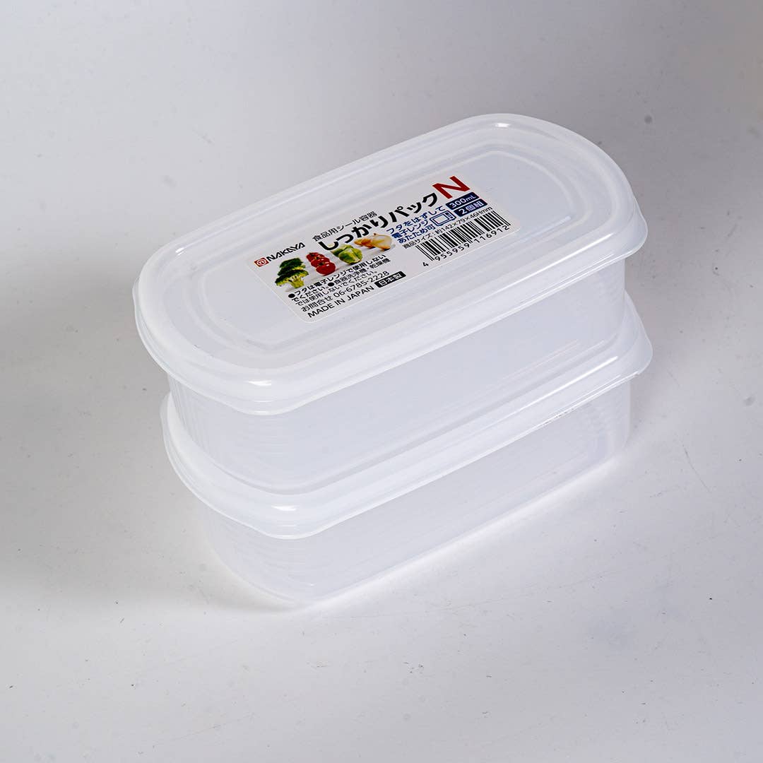 Urban Tokyo - Wholesale Food storage container - 300ml Rectangle Clear Plastic Food Container 2 Piece Pack JP (10/120)2
