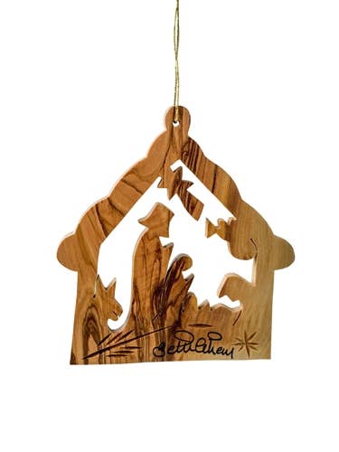 Étable avec Nativité et Animaux - 3" pour la vente par Earthwood