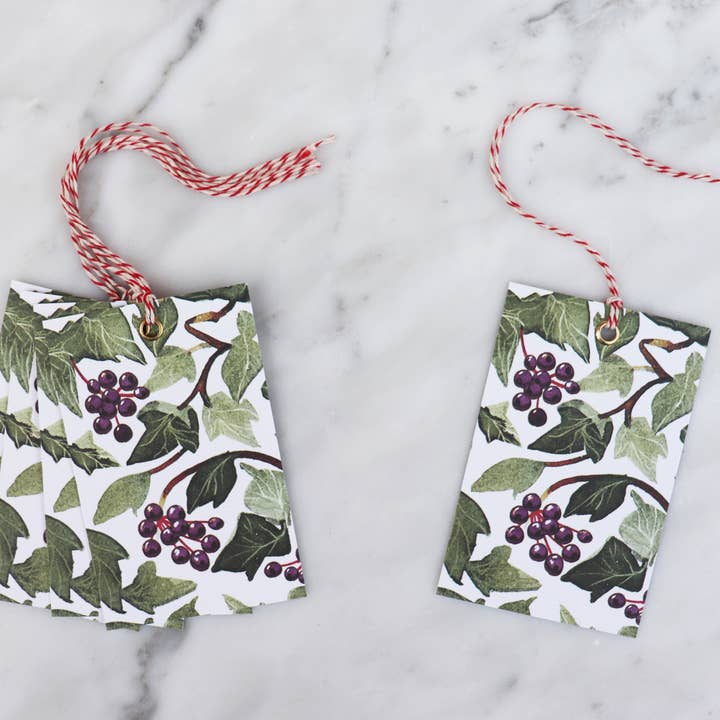 IVY CHRISTMAS GIFT TAGS for wholesale by Nancy & Betty Studio