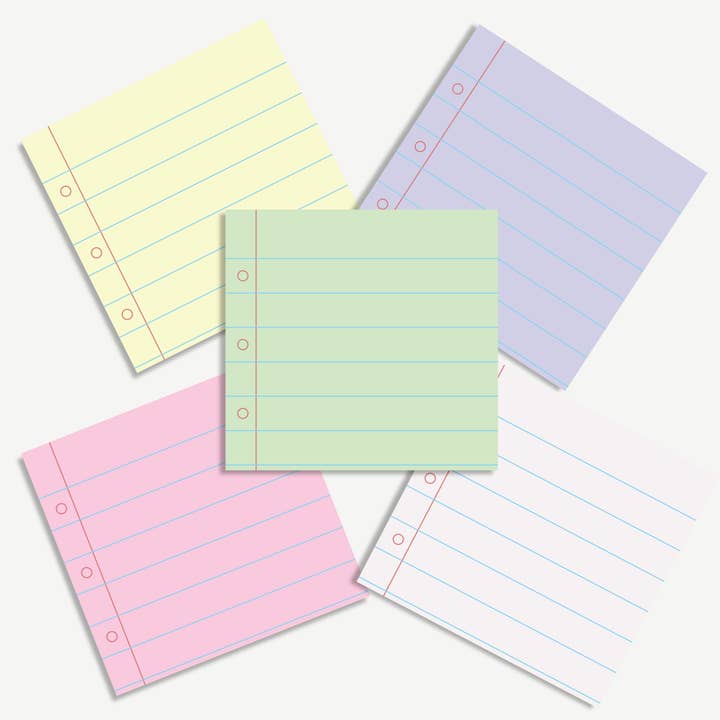 Enchanted Farie Designs - Wholesale Sticky Notes - Colorful Lined Sticky Notes – 3"x3" Pastel Notebook Colors6