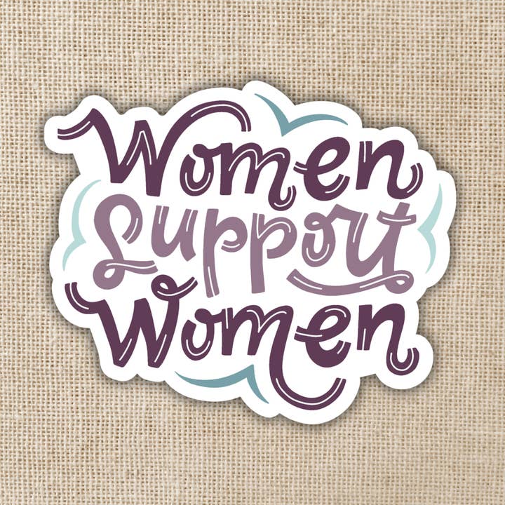 Autocollant Women Support Women, 7,6 cm pour la vente par Kingdom of Threads