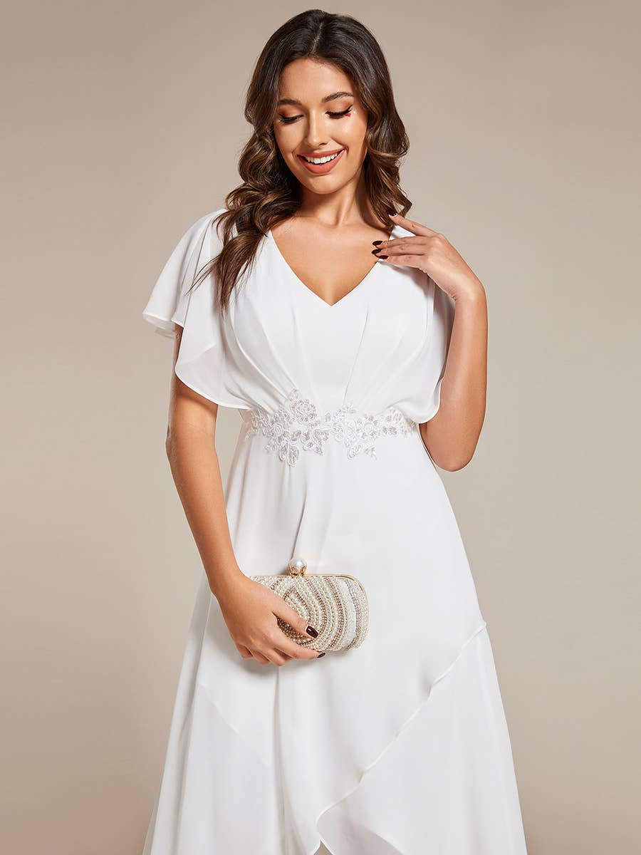 Ever-Pretty - Wholesale Dress - Women's - Chiffon Evening Dress with Short Sleeves5