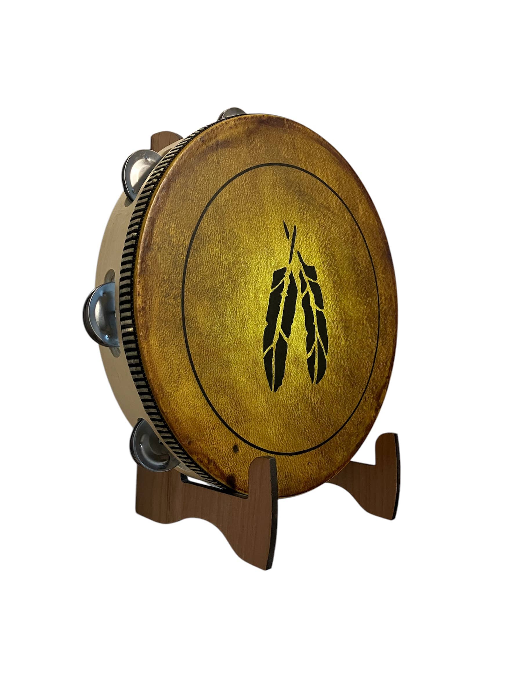 inRhythm - Vendita all'ingrosso Scultura - Tamburello Feathers da 10" con espositore illuminato opzionale7