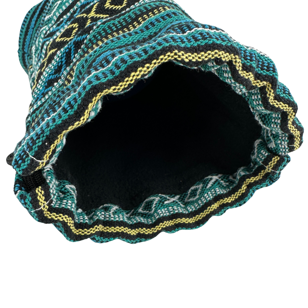 Walking Palm - Wholesale Pet Treat Bag - Dog - 100% Hand Woven Pet Pouch- Peacock2