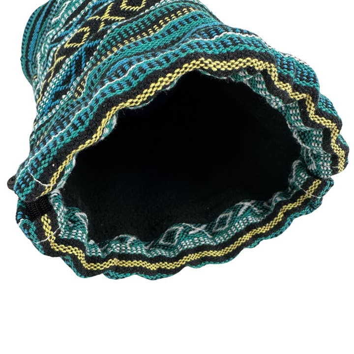 Walking Palm - Wholesale Pet Treat Bag - Dog - 100% Hand Woven Pet Pouch- Peacock2