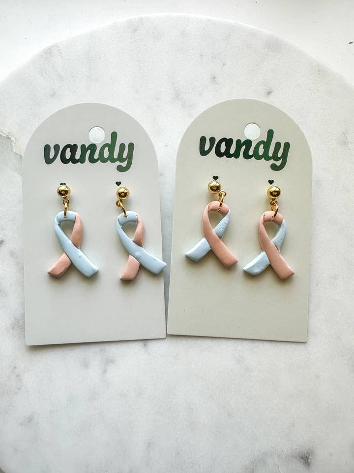 Pregnancy and Infant Loss Awareness Ribbon Dangles for wholesale by Vandy Visuals Shop