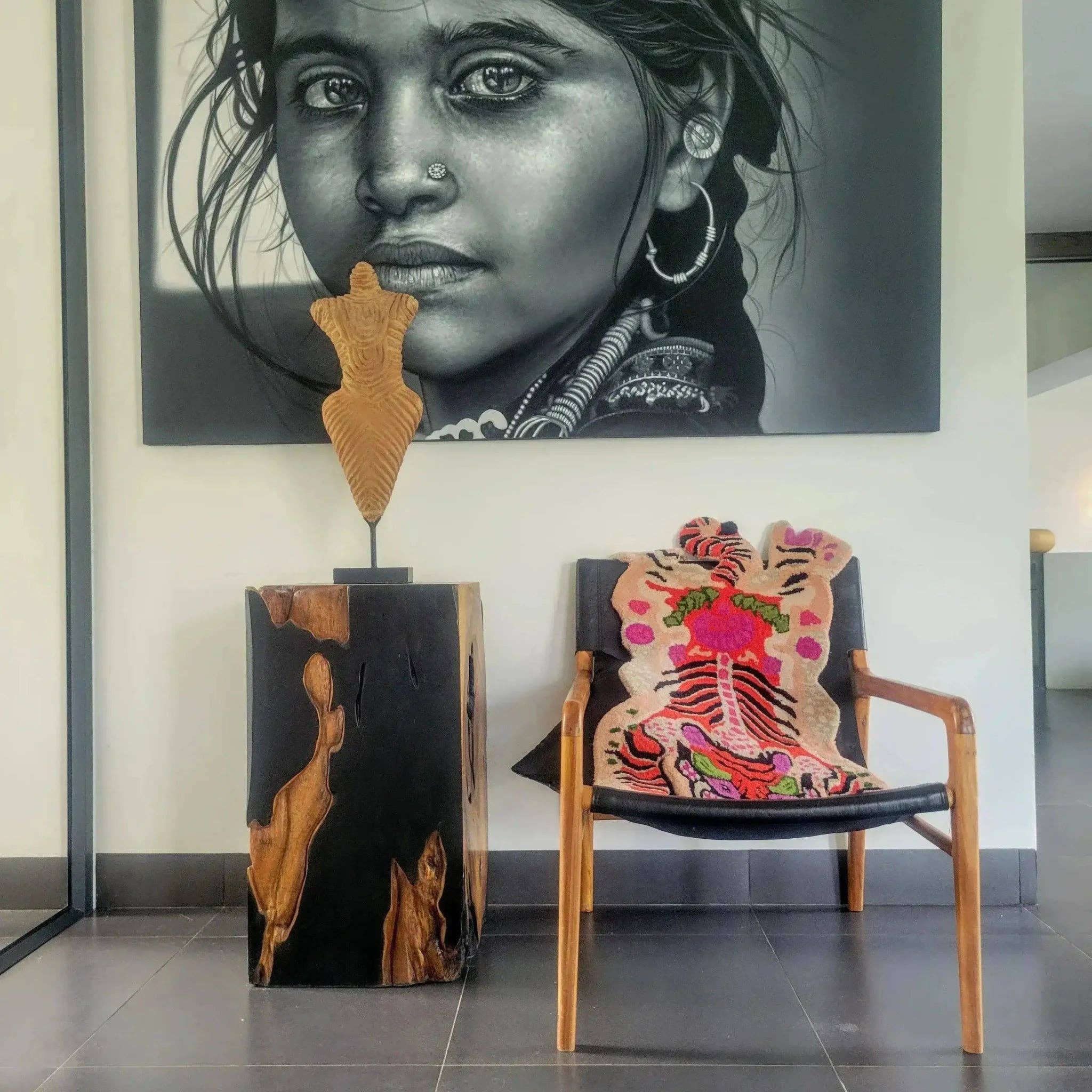 Maia Homes – wholesale Area rug – Chinoiserie Tibetan Tiger Hand Tufted Wool Rug - Pink4