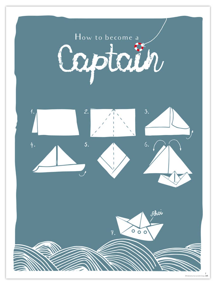 Close Up GmbH - Wholesale Art Print - How to become a captain art print, Janette 40 x 30 cm1