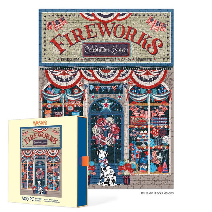 Flags & Fireworks 500 Piece Puzzle for wholesale by WerkShoppe