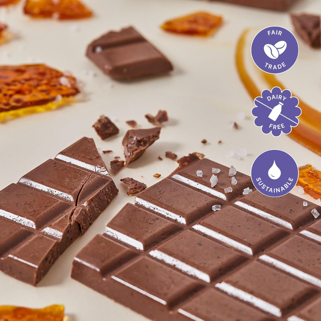 7th Heaven Chocolate - Wholesale Chocolate Bar - Vegan Oat Milk Chocolate Bar: Caramel & Sea Salt, Dairy-Free4