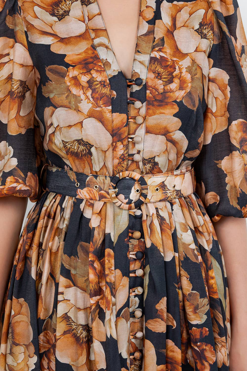 Noir DM4525 - Robe Imprimée à Fleurs en vente sur Faire2