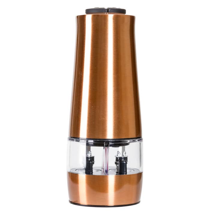 Lexi Home - Wholesale Salt & Pepper Shaker Set - Battery-Powered Copper Electric Salt & Pepper Mill Grinder