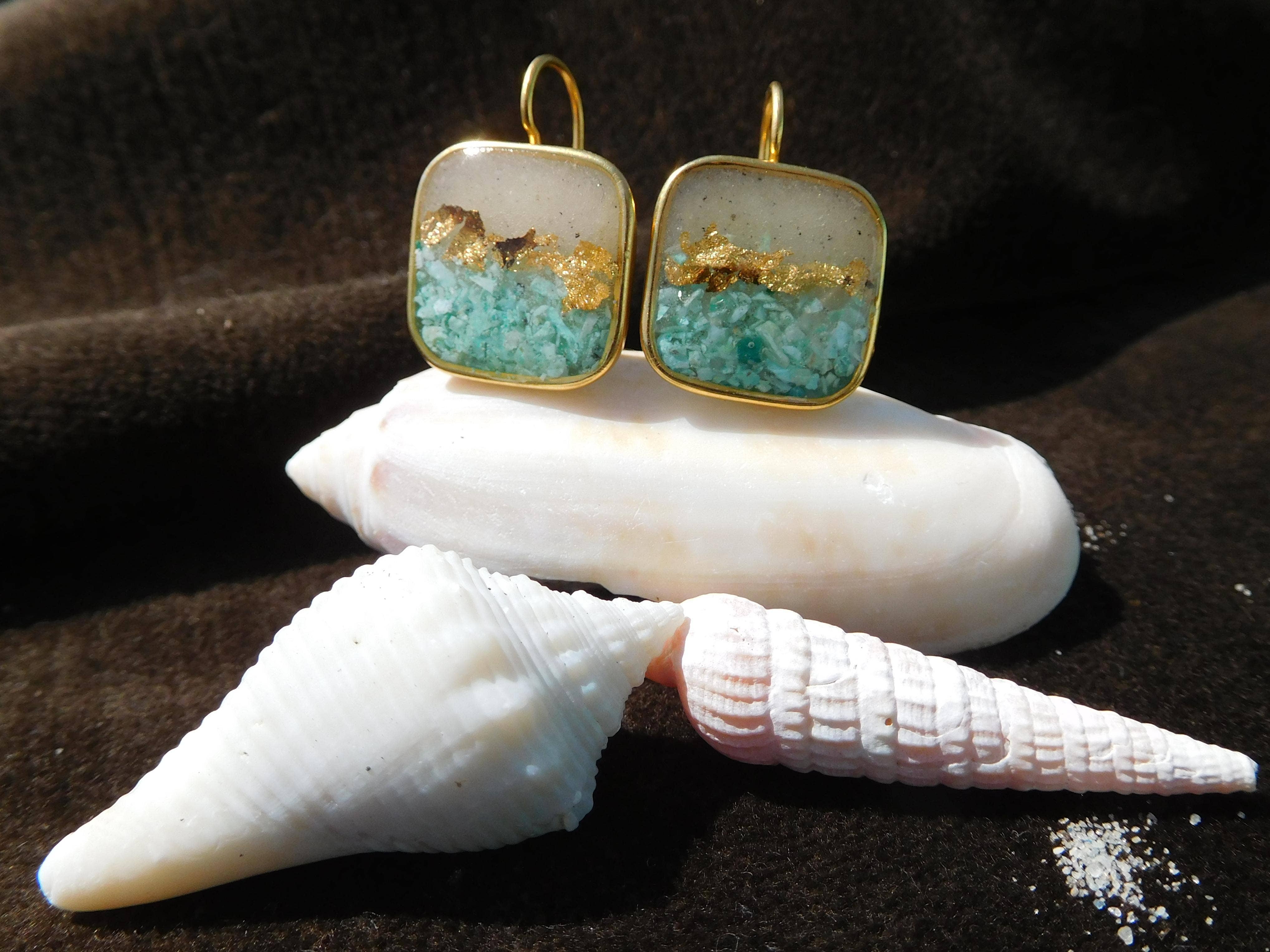 Art & Soul 30a - Wholesale Dangle Earrings - Beach Earrings Sand and Crystals  Customizable4