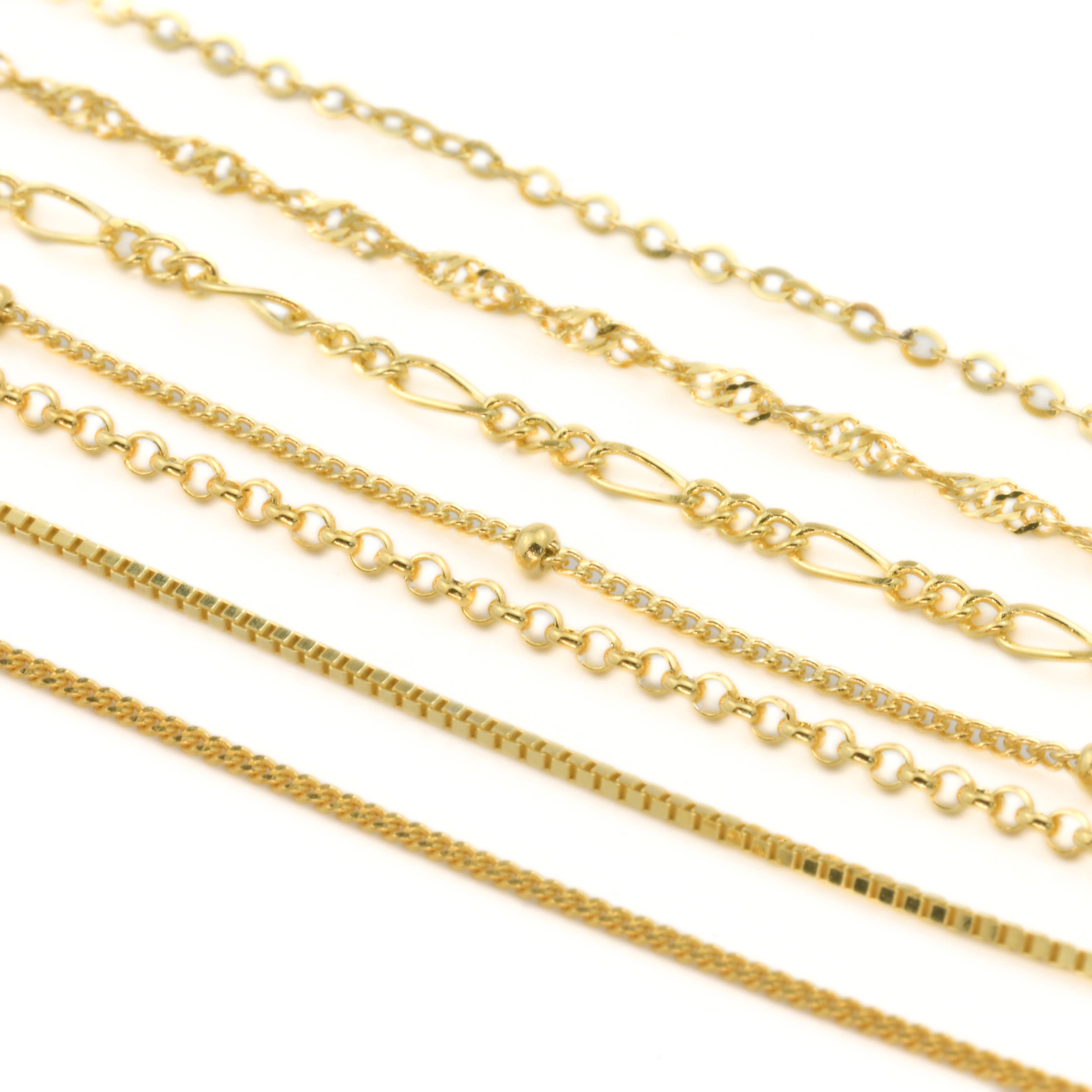 Blueyejewelry – Colar de elos e correntes por atacado – Colares delicados com correntes de prata 9252