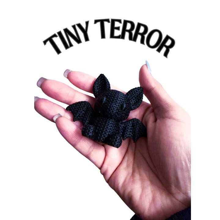 Winziger Schrecken - 3D-gedruckte Mini-Fledermaus - Spuk-Dekoration für den Schreibtisch für den Großhandel von Better In Black Co