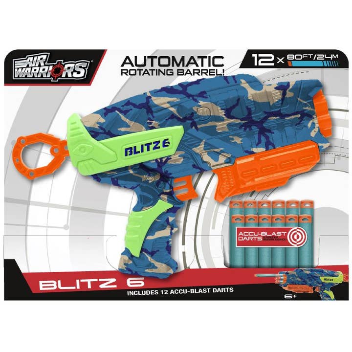 Blaster Blitz 6 Air Warriors Schaumstoffpfeile für den Großhandel von Jactal