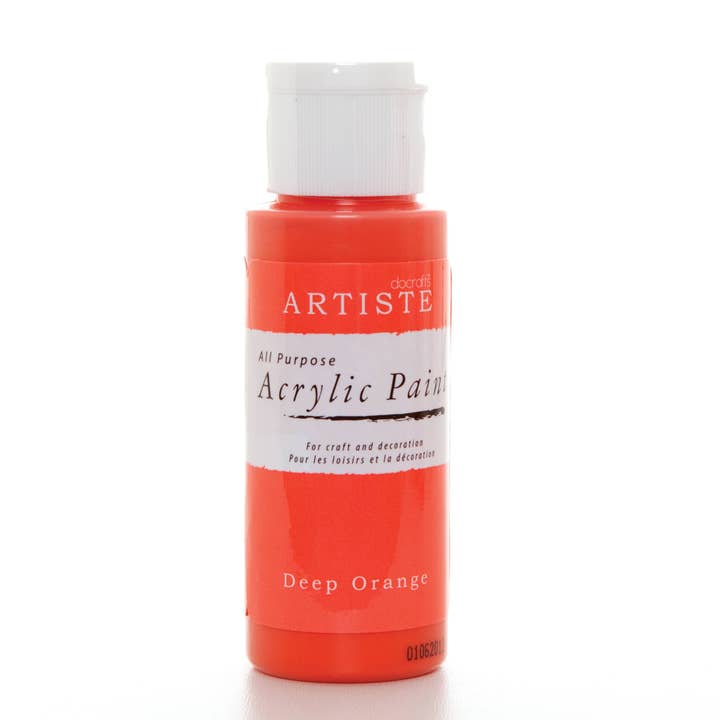 Artiste Acrylic Paint 59ml 2Oz Deep Orange for wholesale by West Design Products UK