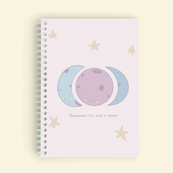 A5 Spiraalgebonden Notitieboek met Harde Kaft - 'Vergeet Niet, Het Is Maar een Fase' voor wholesale door Richard Darani