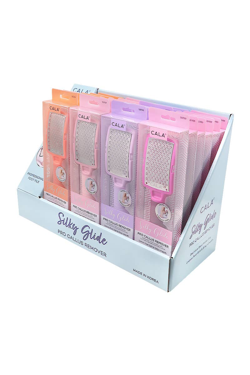 PINEAPPLE Beauty – wholesale Pumice/exfoliating stone – CALA 50704A Silky Glide Pro Callus Remover Display Set -24pc3